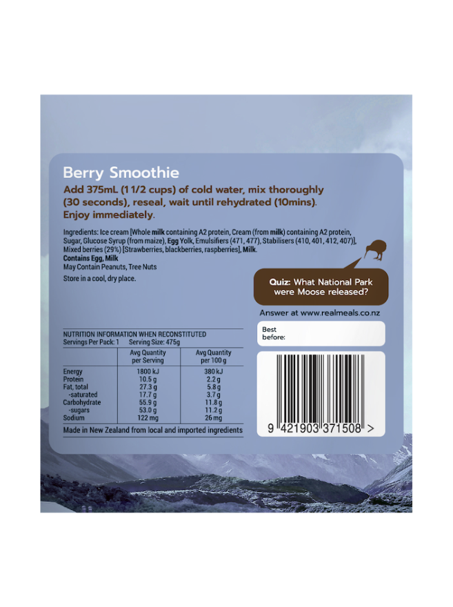 real meal berry smoothie