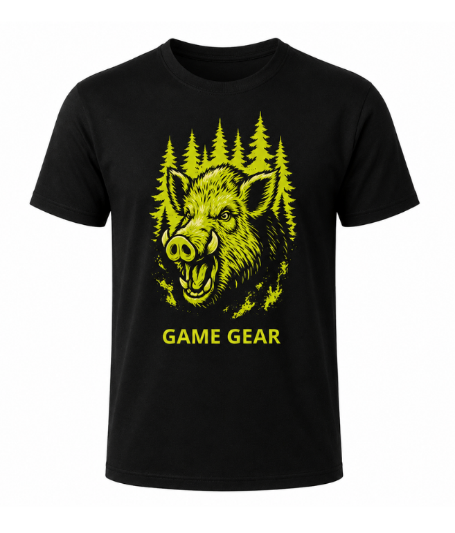 Big Boar Yellow Printed Tee