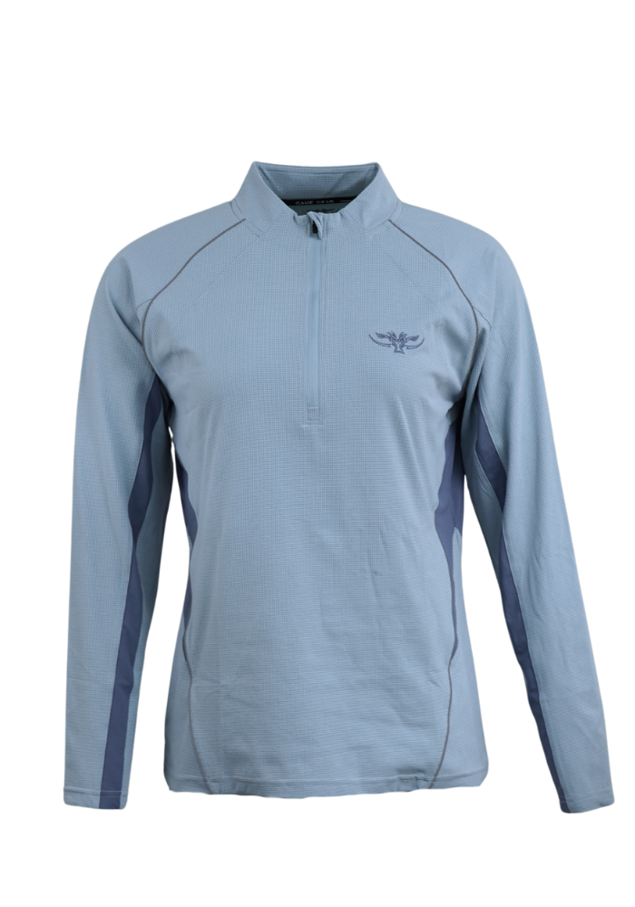 Ladies Dry Lite 1/2 Zip Tee Sky