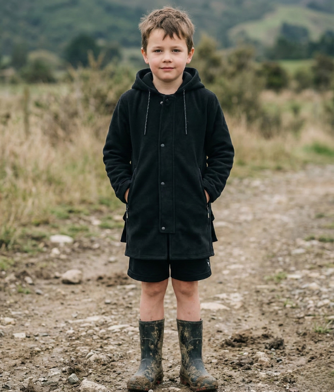 Kids Full Zip Blocker Black