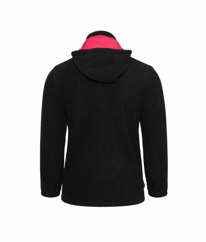 Kids Pink Raven Hoodie NZ outdoor fleece - back view