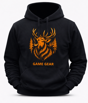 Big Orange Stag Printed Hoodie