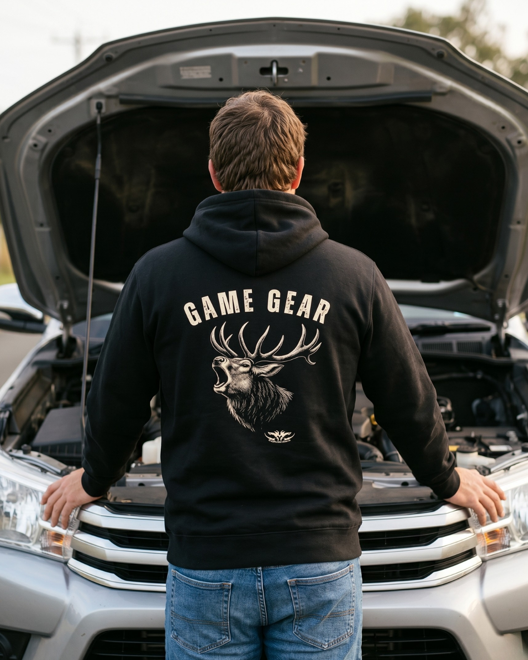 Roaring Stag Printed Hoodie
