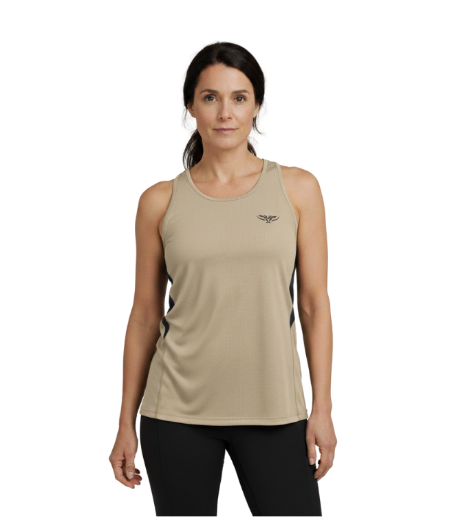 Ladies Dry Lite Singlet Bark