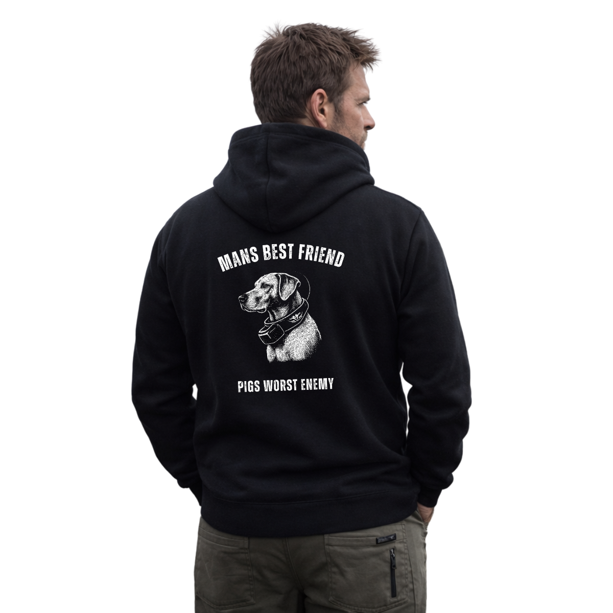 Mans Best Friend Printed Hoodie