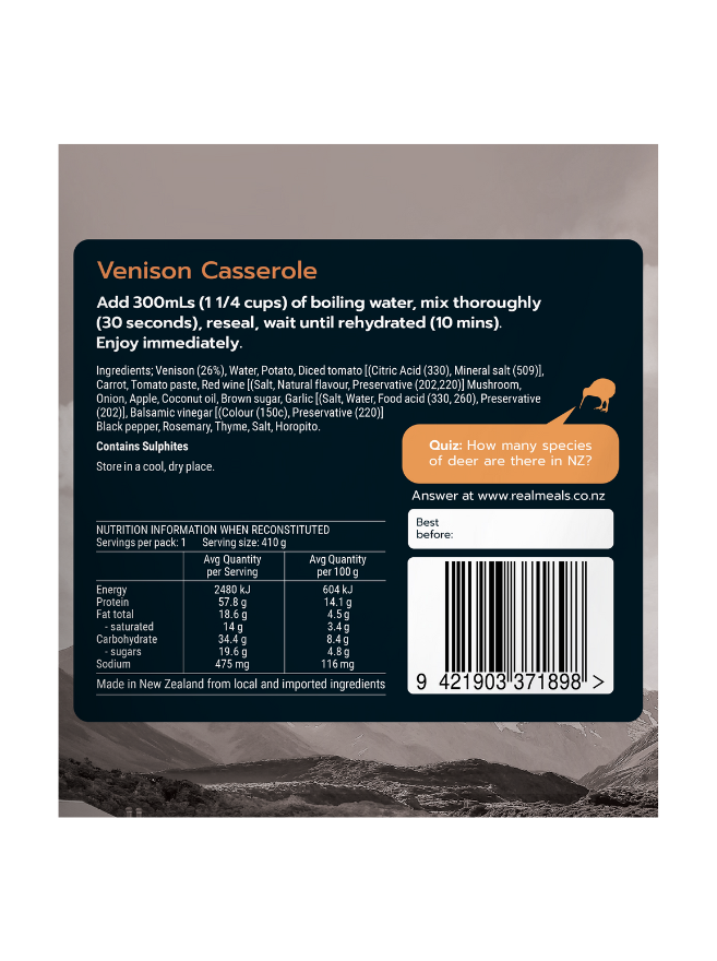 ingredients real meals venison casserole