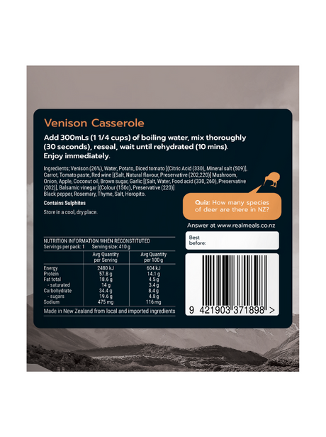 ingredients real meals venison casserole