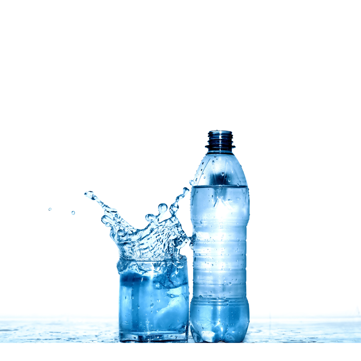 Man drinking from water filter bottle