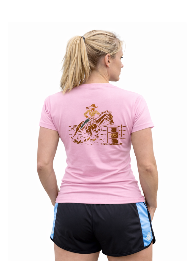 Barrel Girls Printed Tee NZ outdoor summer wear - close-up