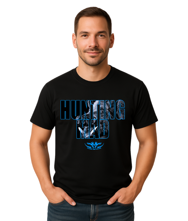 Hunting Mad Boar Printed Tee Blue