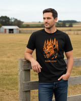Big Boar Orange Printed Tee