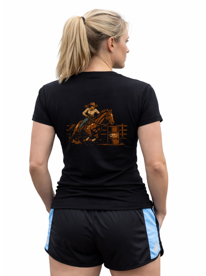 Barrel Girls Printed Tee NZ outdoor summer wear - back view