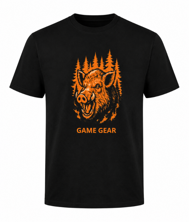 Big Boar Orange Printed Tee