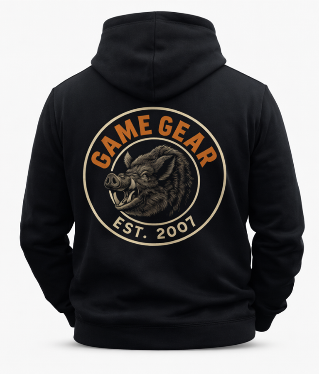 Game Gear Boar Printed Hoodie