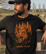 Big Boar Orange Printed Tee
