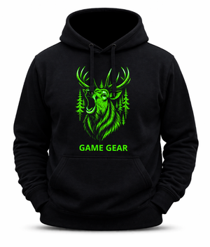Big Green Stag Printed Hoodie
