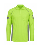 Hi Vis yellow Long Sleeve polo