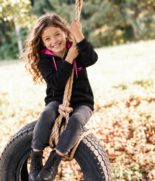 Kids Pink Raven Hoodie