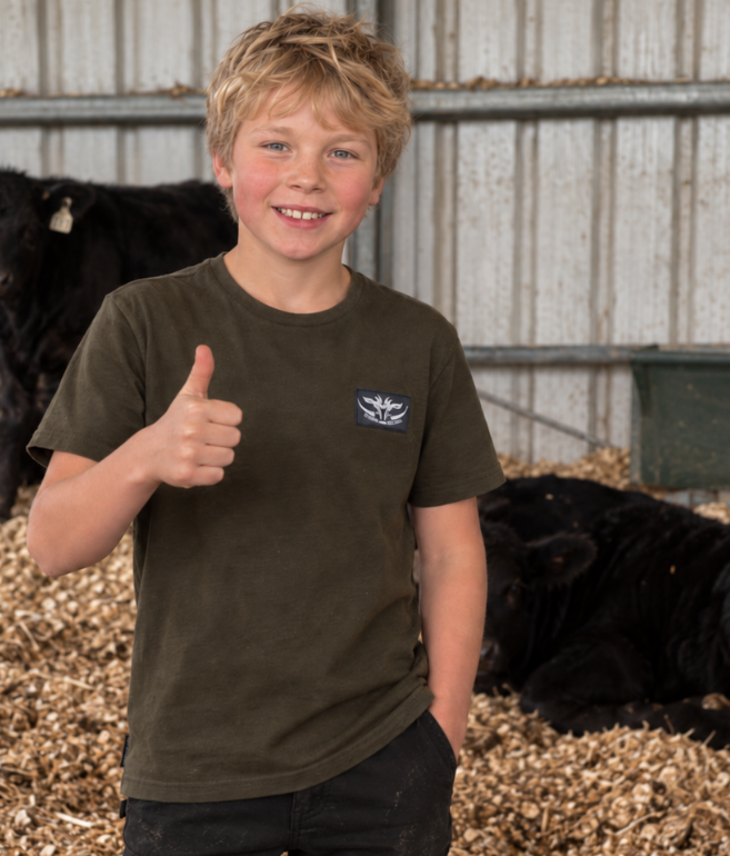 Kids Fleece Tee Olive