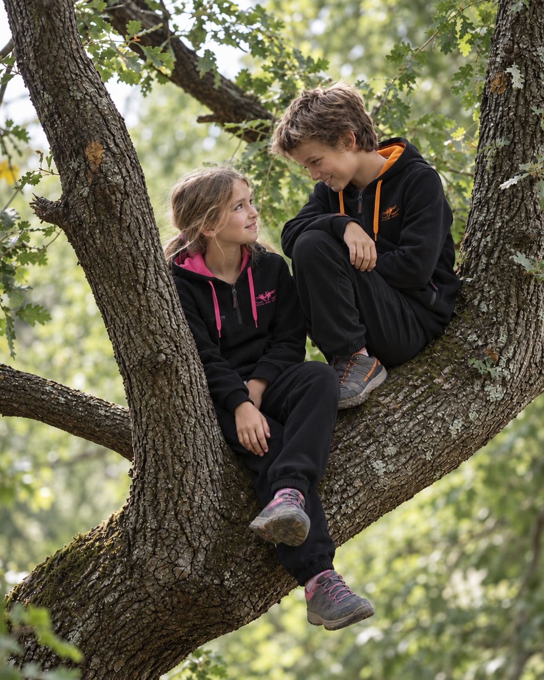 Kids Orange Raven Hoodie