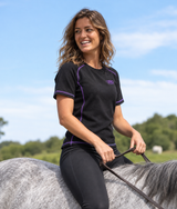 Ladies Fleece Tee Purple