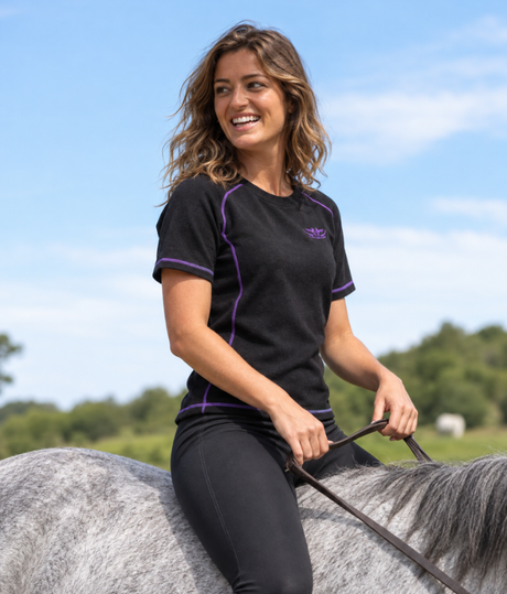 Ladies Fleece Tee Purple