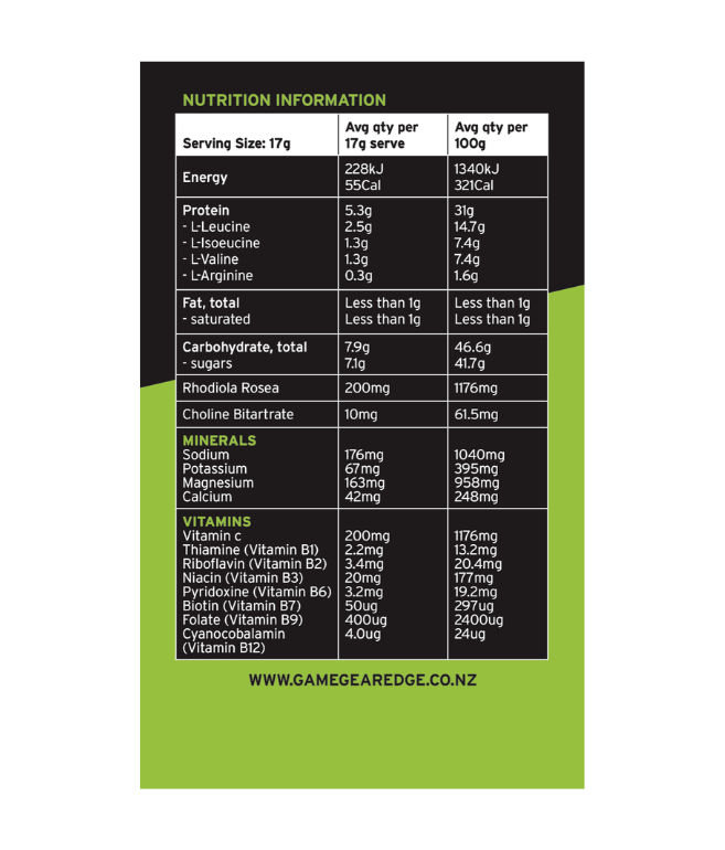 Game Gear Edge Hydration Powder