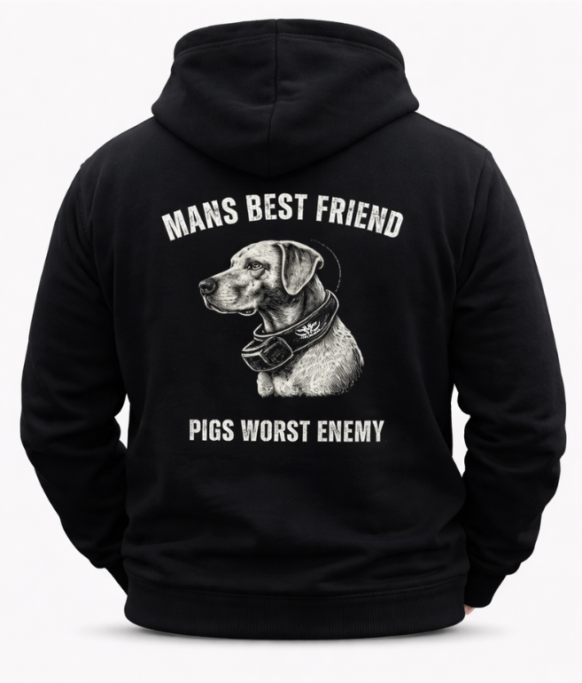 Mans Best Friend Printed Hoodie