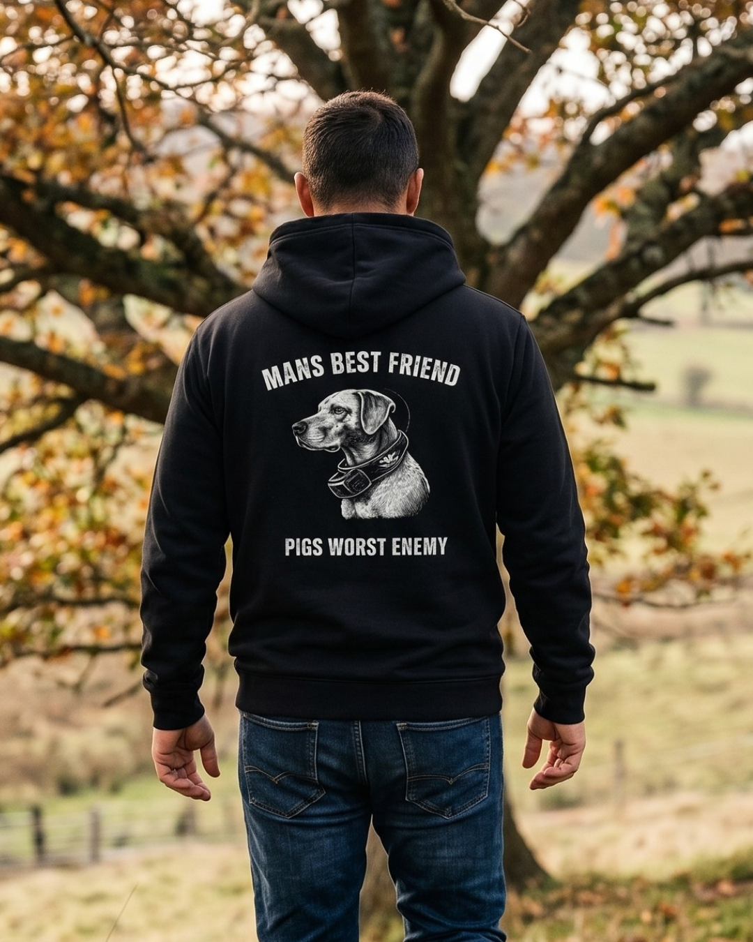 Mans Best Friend Printed Hoodie