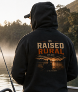 Raised Rural Fishing Printed Hoodie