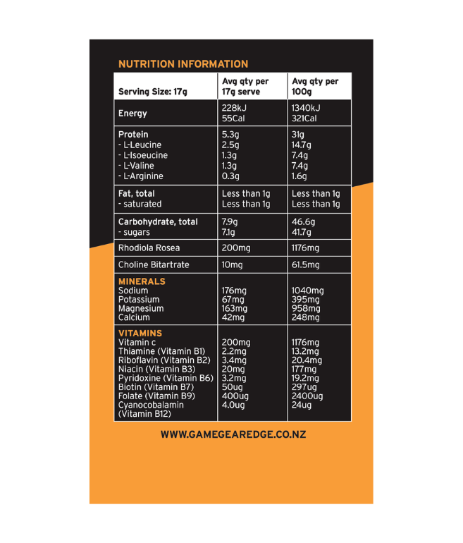 Game Gear Edge Hydration Powder