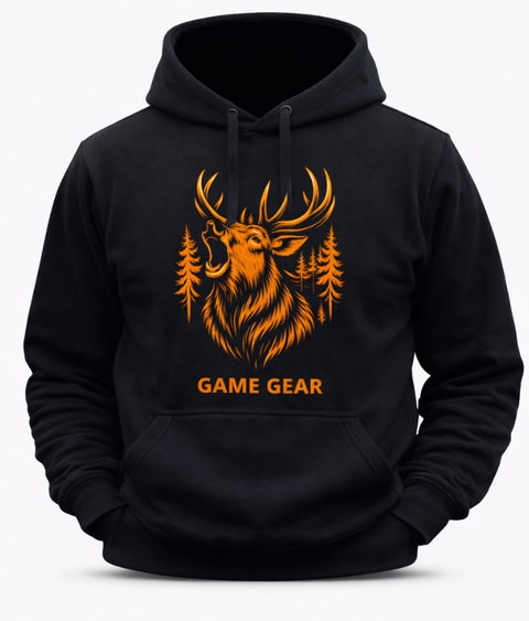 Big Orange Stag Printed Hoodie