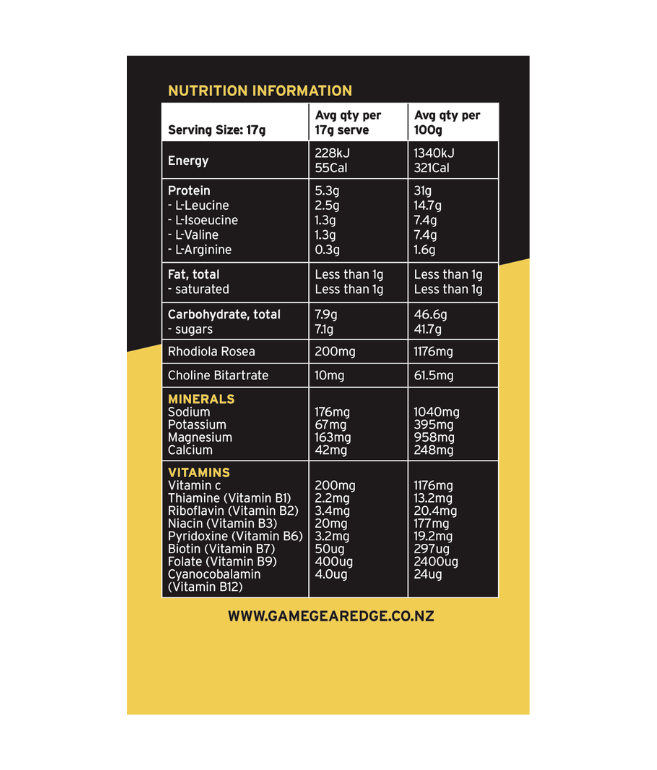 Game Gear Edge Hydration Powder