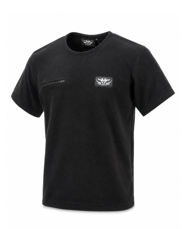 Pocket Fleece Tee Black