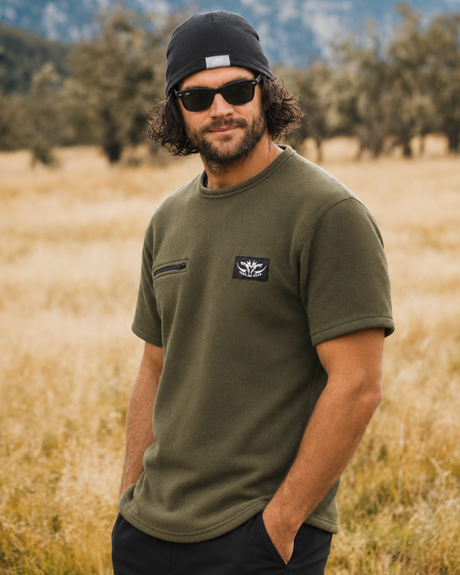 Pocket Fleece Tee Olive