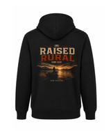 Raised Rural Fishing Printed Hoodie
