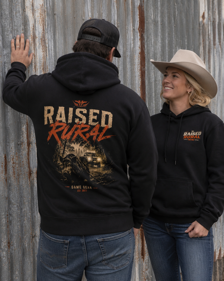 Raised Rural Boar Printed Hoodie
