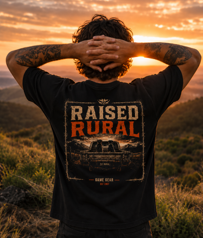 Raised Rural Dog Printed Tee