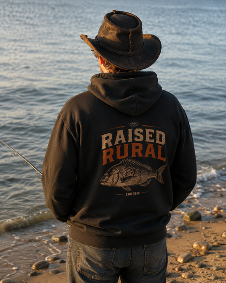 Raised Rural Snapper Printed Hoodie