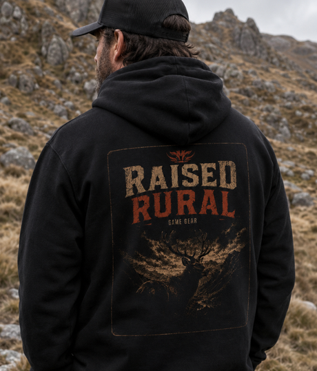 Raised Rural Trophy Printed Hoodie