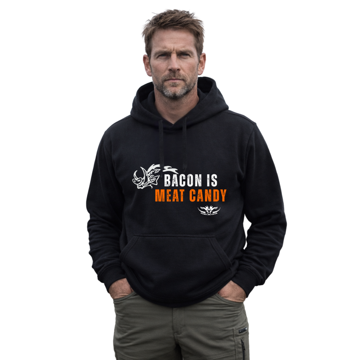 Bacon is Meat Candy Printed Hoodie by Game Gear NZ