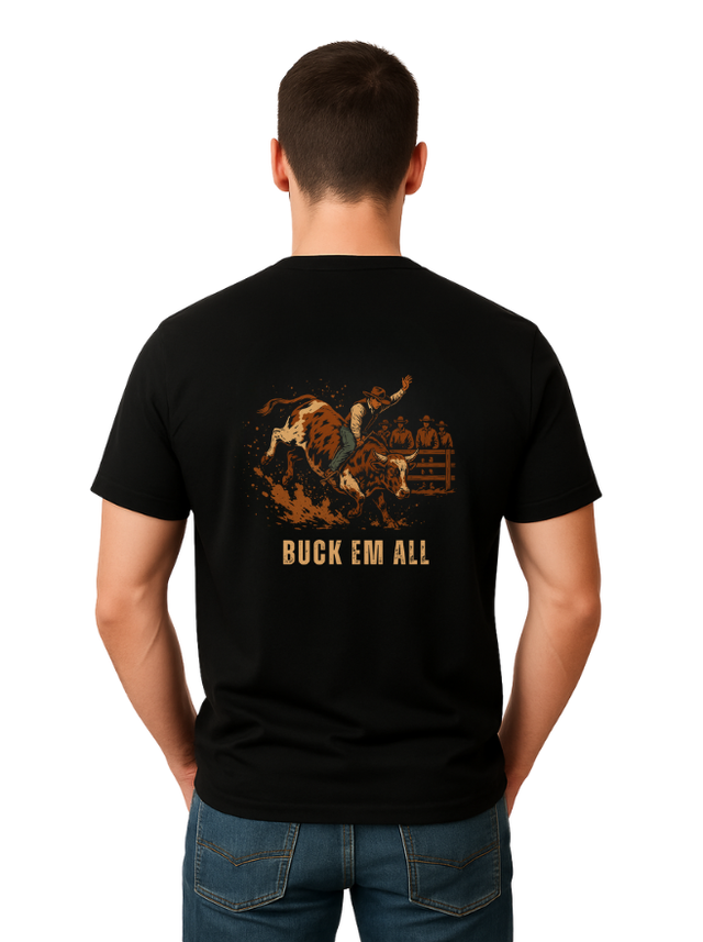Bull Rider Printed Tee - front view by Game Gear NZ