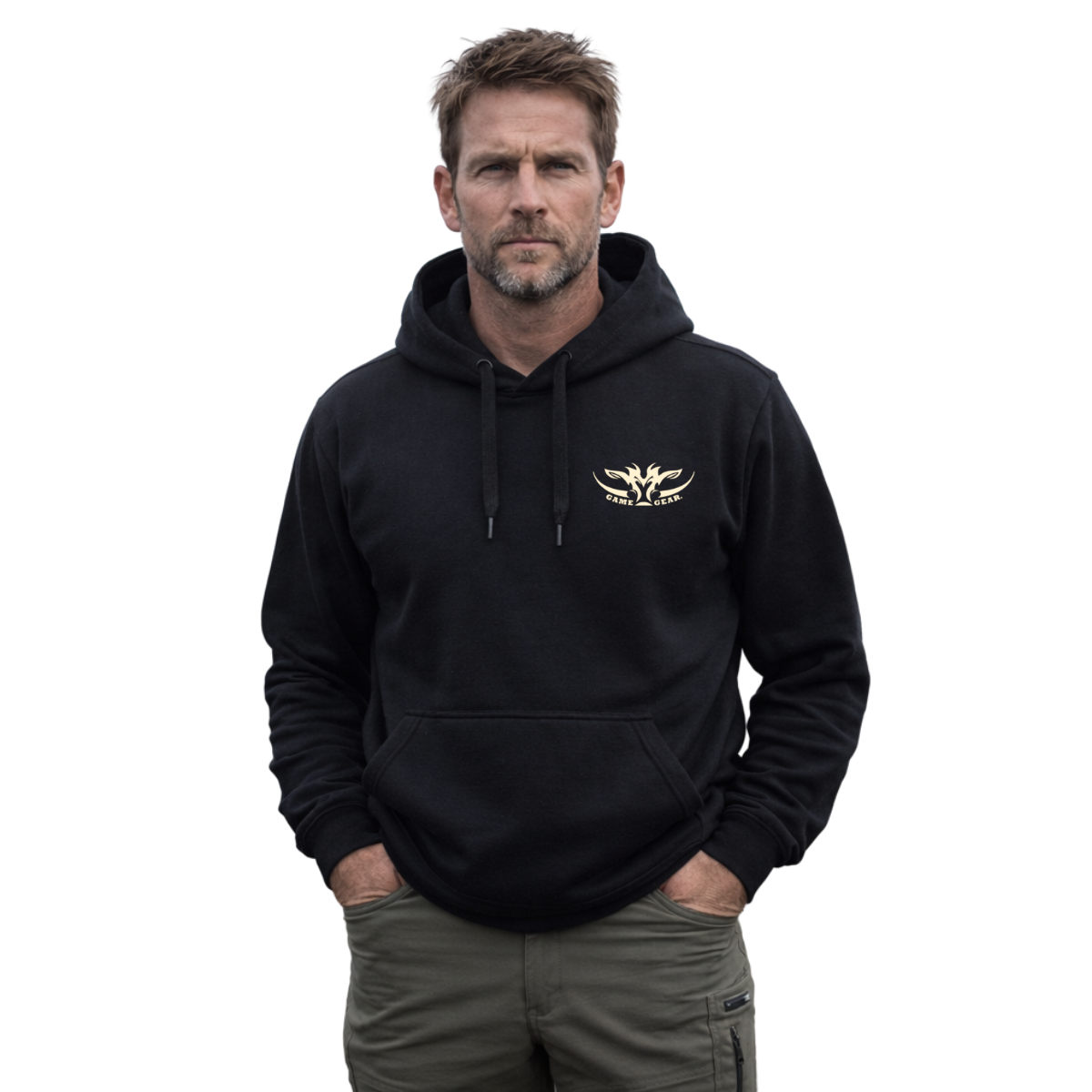 Game Gear Stag Printed Hoodie - back view