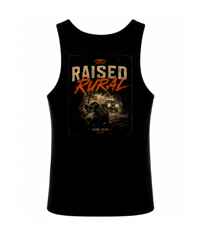 Raised Rural Boar Printed Singlet