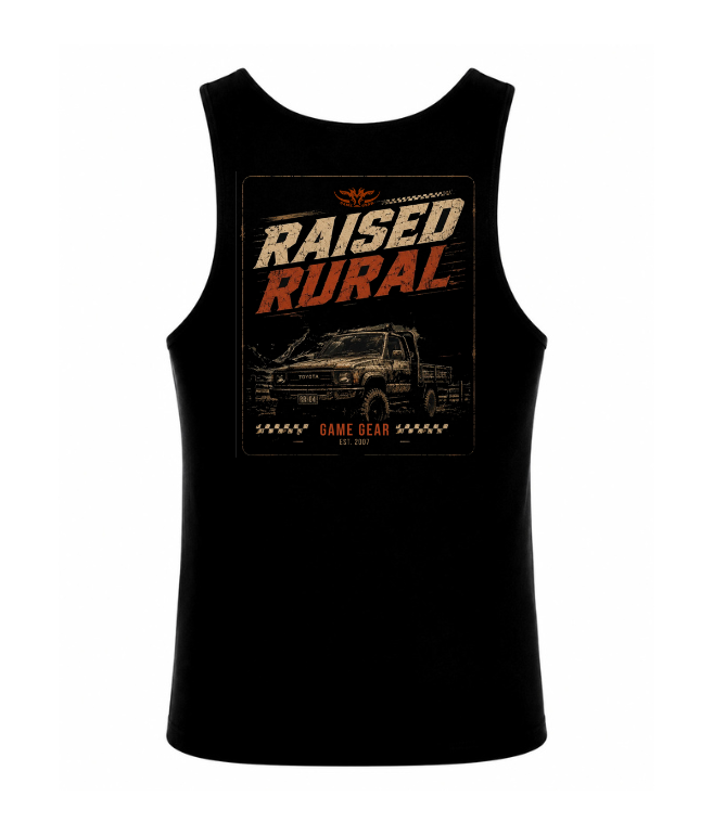 Raised Rural Ute Printed Singlet
