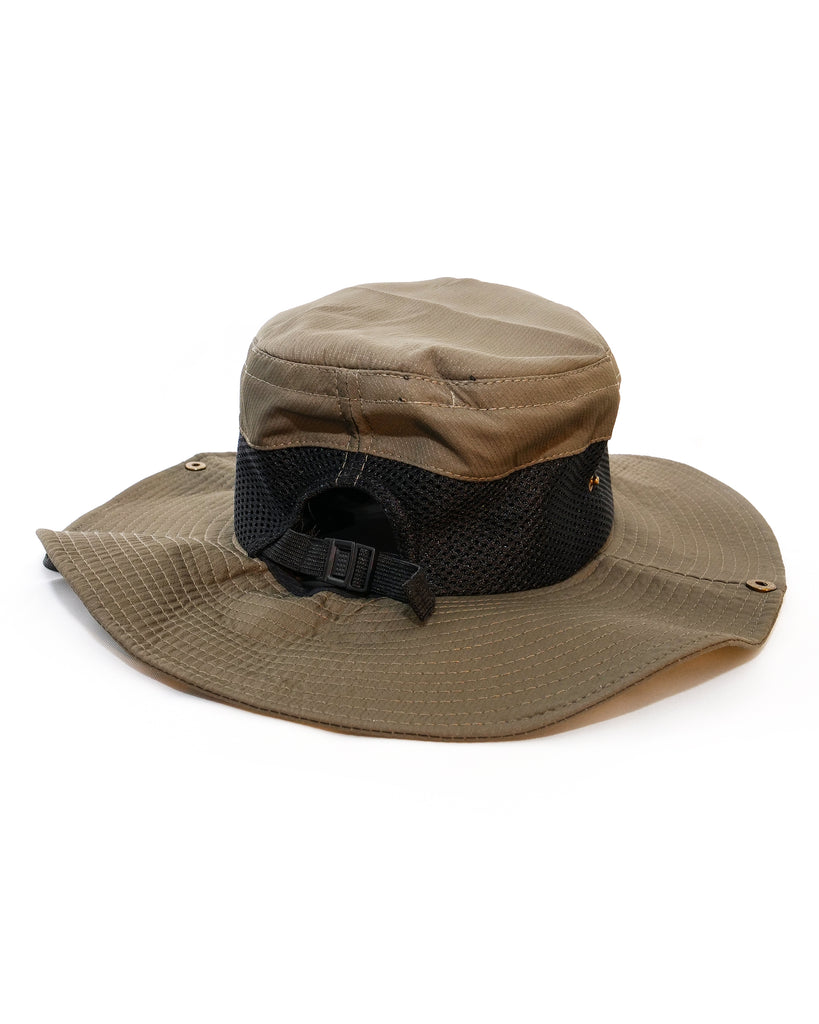 Olive Wide Brim Sunsmart Hat with mesh sides