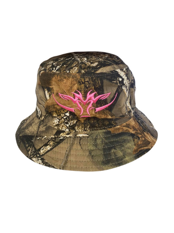 Camo/Black Bucket Hat - Pink