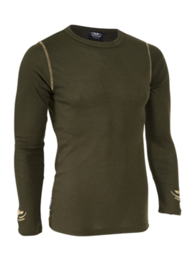 Long Sleeve Olive Thermal Top