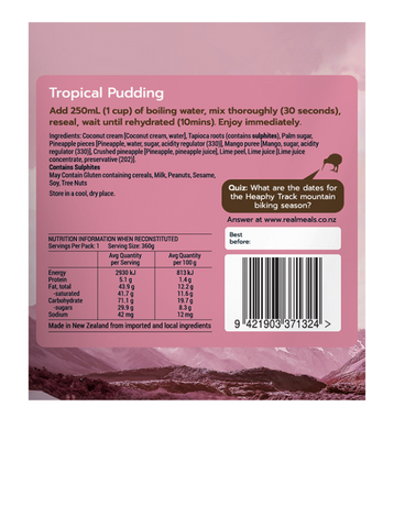 Tropical Pudding Freeze Dried meal
