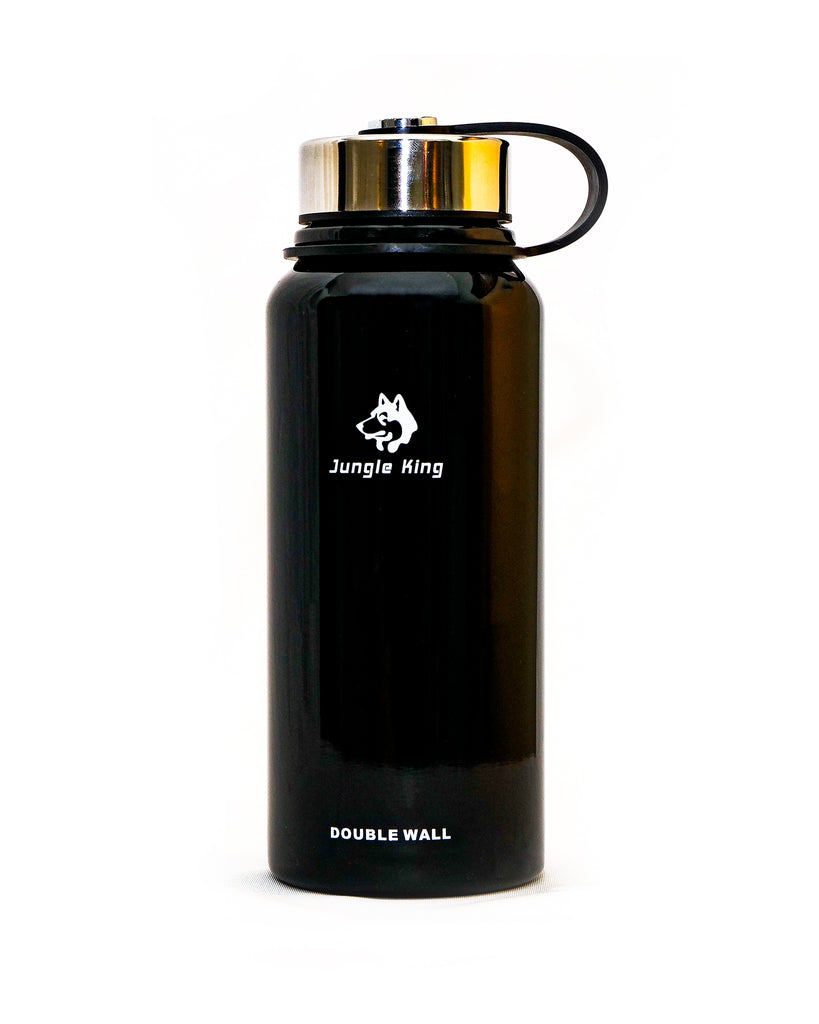 Black double walled thermos 800ml
